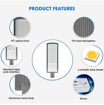 Đèn đường LED SMD3030 chống nước IP66 50w đến 200w cho chiếu sáng đường cao tốc ngoài trời