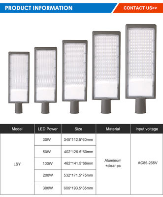 IP66 Đèn đường LED nhôm chống nước với đèn LED SMD2835 để sử dụng ngoài trời