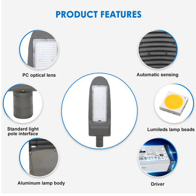 Đèn đường LED SMD 3030 IP66 3000K đến 6500K Lumen cao cho bãi đậu xe, đường cao tốc