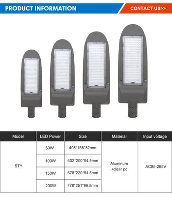 IP66 Đèn đường LED chống nước với nhiệt độ màu 3000-6500K và đầu ra ánh sáng cao cho ánh sáng đường cao tốc ngoài trời