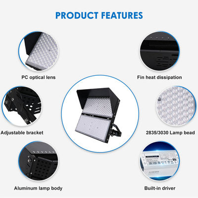 Đèn pha LED chống nước IP66 với tuổi thọ 50000 giờ và góc điều chỉnh 216° cho sân vận động và các ứng dụng cột đèn cao