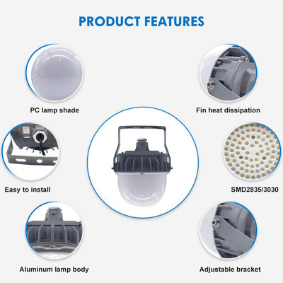 Đèn tuyến tính chống cháy nổ IP65 chống nước 50W 100W 150W Đèn LED chiếu sáng khu vực nguy hiểm với nhôm kính cường lực