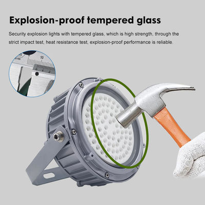 Đèn pha xưởng IP65 chống nước 50W 100W 150W Đèn LED chống cháy nổ với Nhôm + Kính cường lực