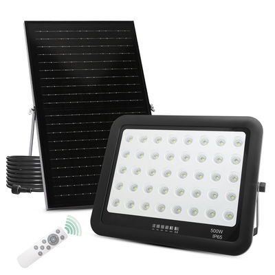 Đèn pha năng lượng mặt trời ABS đen có điều khiển từ xa 50w 100w 200w 300w 400w 500w