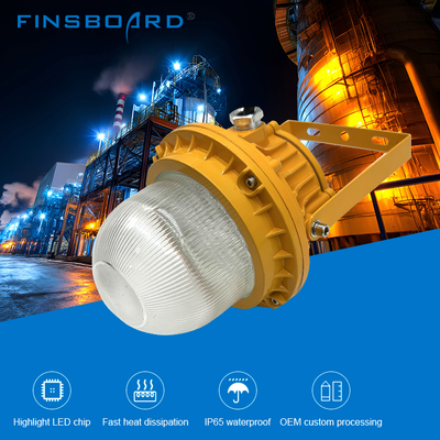 Nhôm kính Tempered Atex Ống chống nổ Ống chống nổ Ip65 50w 100w 150w Ống chống nổ High Bay