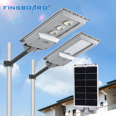 Đèn đường ngoài trời Ip65 Đèn đường chống nước tích hợp tất cả trong một LED Đèn đường năng lượng mặt trời