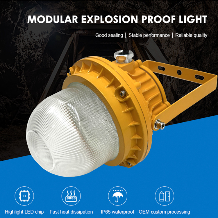Ánh sáng cao High Bay Light Aluminium thủy tinh nóng 50w 100w 150w đèn chống nổ LED