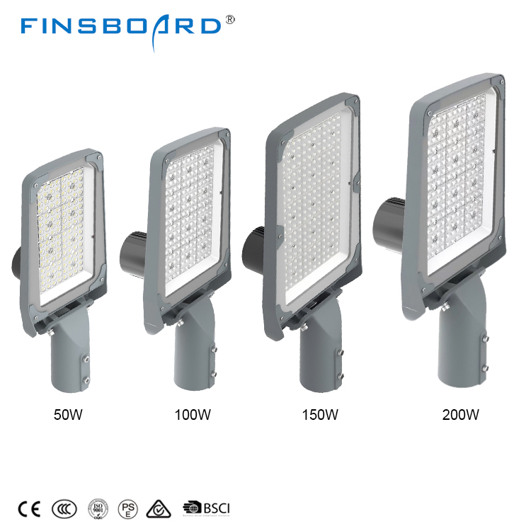 Ip67 Die-Cast nhôm 50w 100w 150w 200w kiểm soát ánh sáng tích hợp đèn đường LED