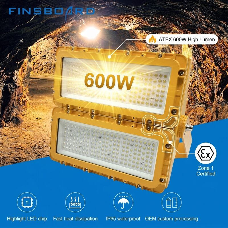 600W đèn LED chống nổ đèn ATEX IIB T6 IP65 RFEPL8280 60° chùm đèn LED