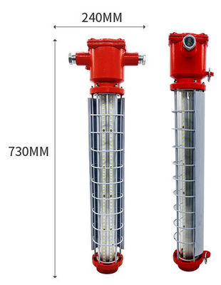WF2 IP65 Ống chiếu sáng chống cháy Đèn chiếu sáng làm việc dẫn đầu chống nổ tuyến tính